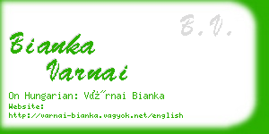 bianka varnai business card